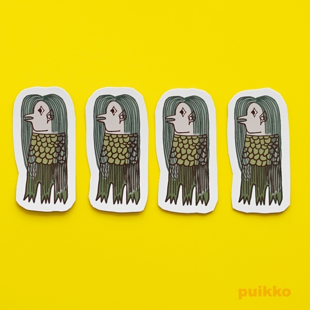 マグネットシール(4枚セット) 妖怪 アマビエ