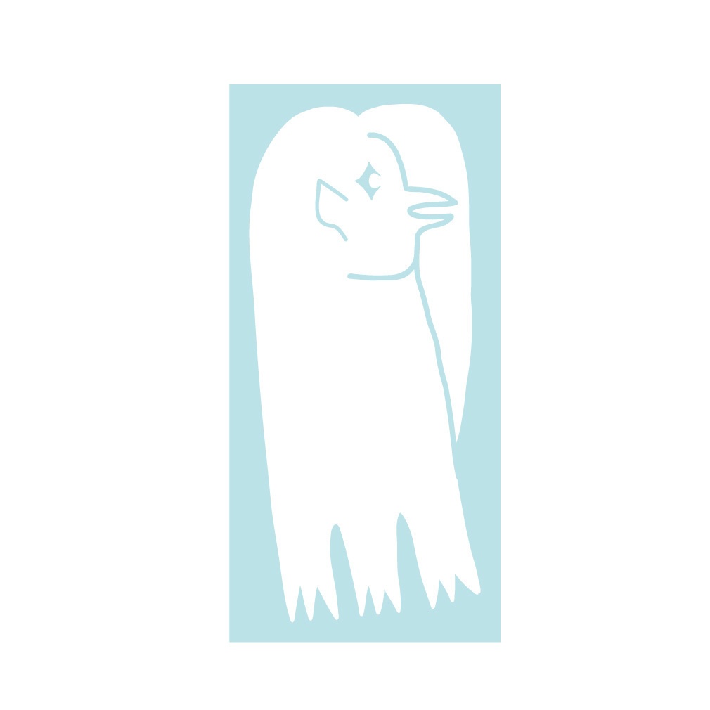 ステッカー 妖怪 アマビエ(右向き)