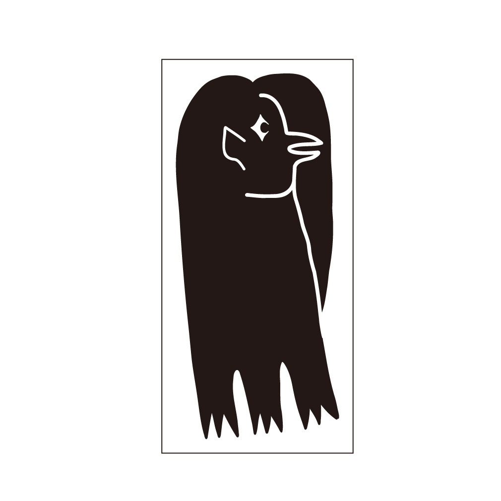 ステッカー 妖怪 アマビエ(右向き)