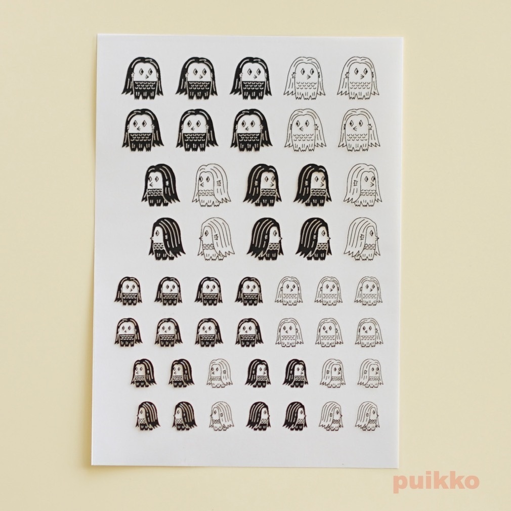 妖怪 アマビエ2 箔押し レジン封入用フィルム