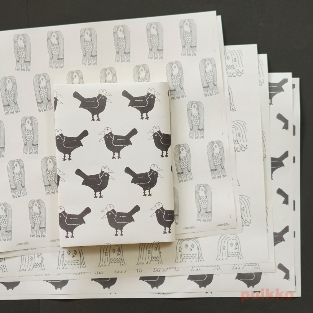 紙製ブックカバー アマビエ+ヨゲンノトリ