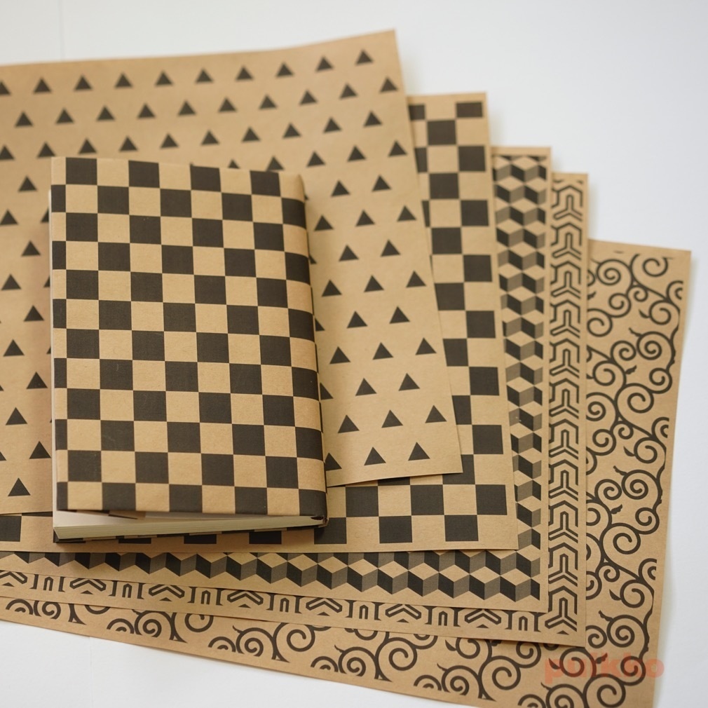 紙製ブックカバー　和柄パターン4