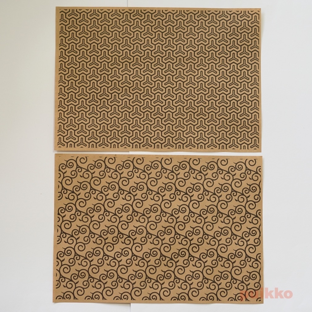 紙製ブックカバー 和柄パターン4