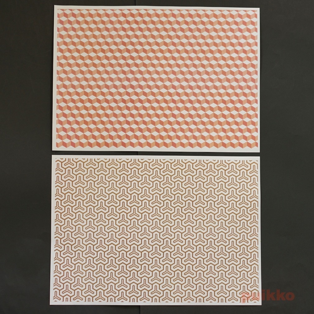 紙製ブックカバー 和柄パターン4(カラー)