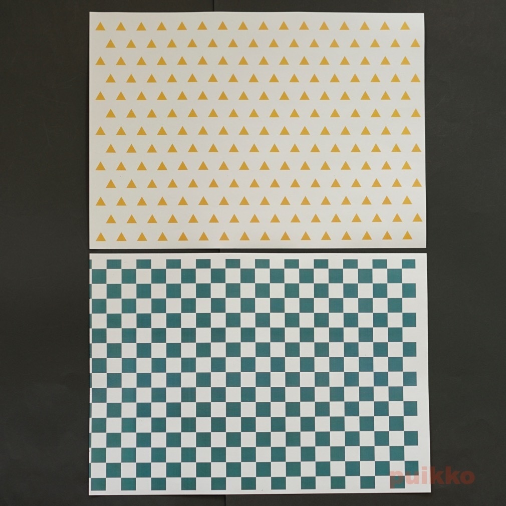 紙製ブックカバー 和柄パターン4(カラー)