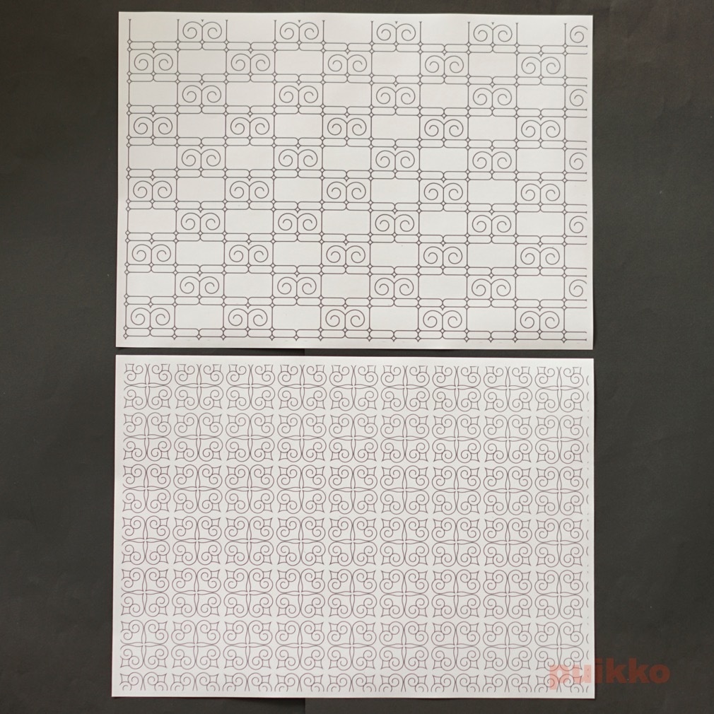 紙製ブックカバー アイヌ文様