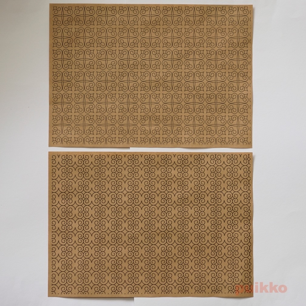 紙製ブックカバー アイヌ文様