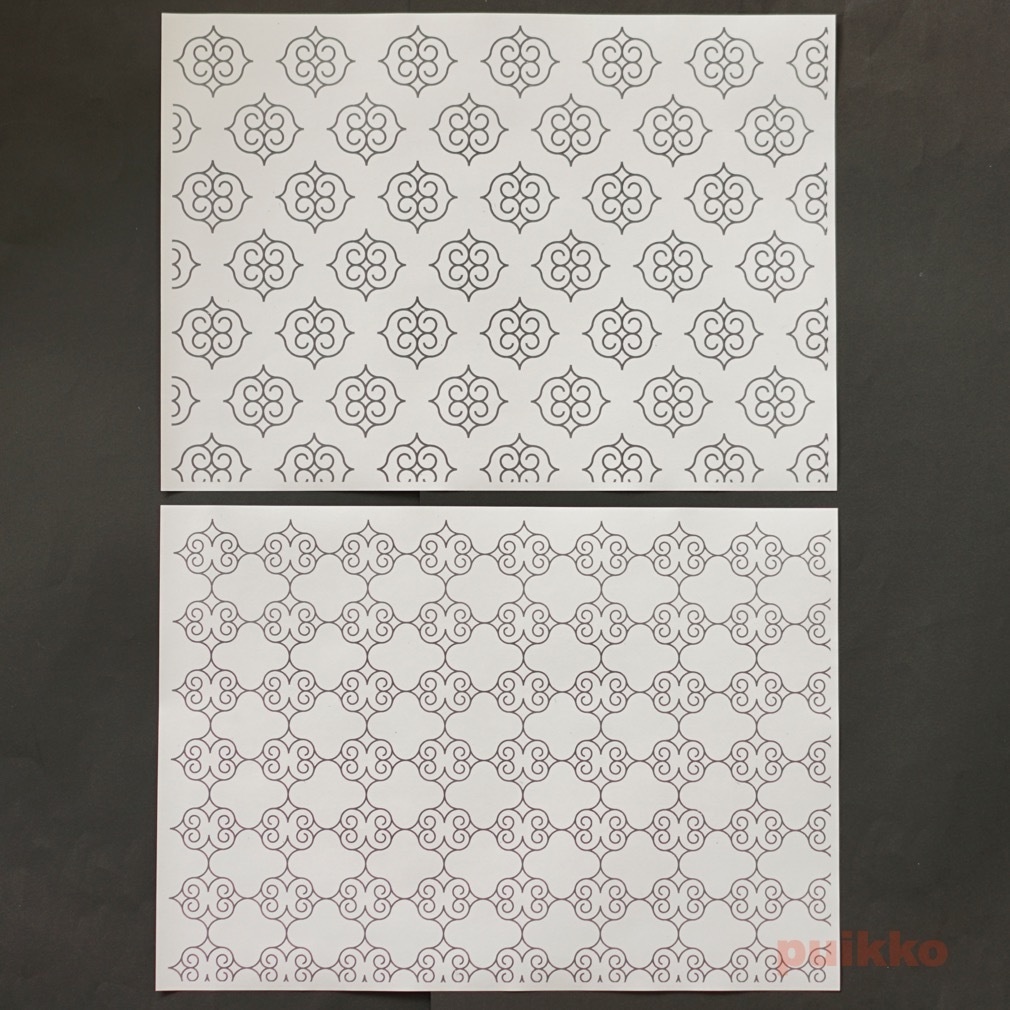 紙製ブックカバー アイヌ文様