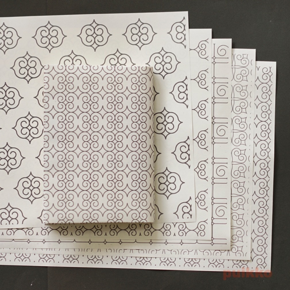 紙製ブックカバー アイヌ文様