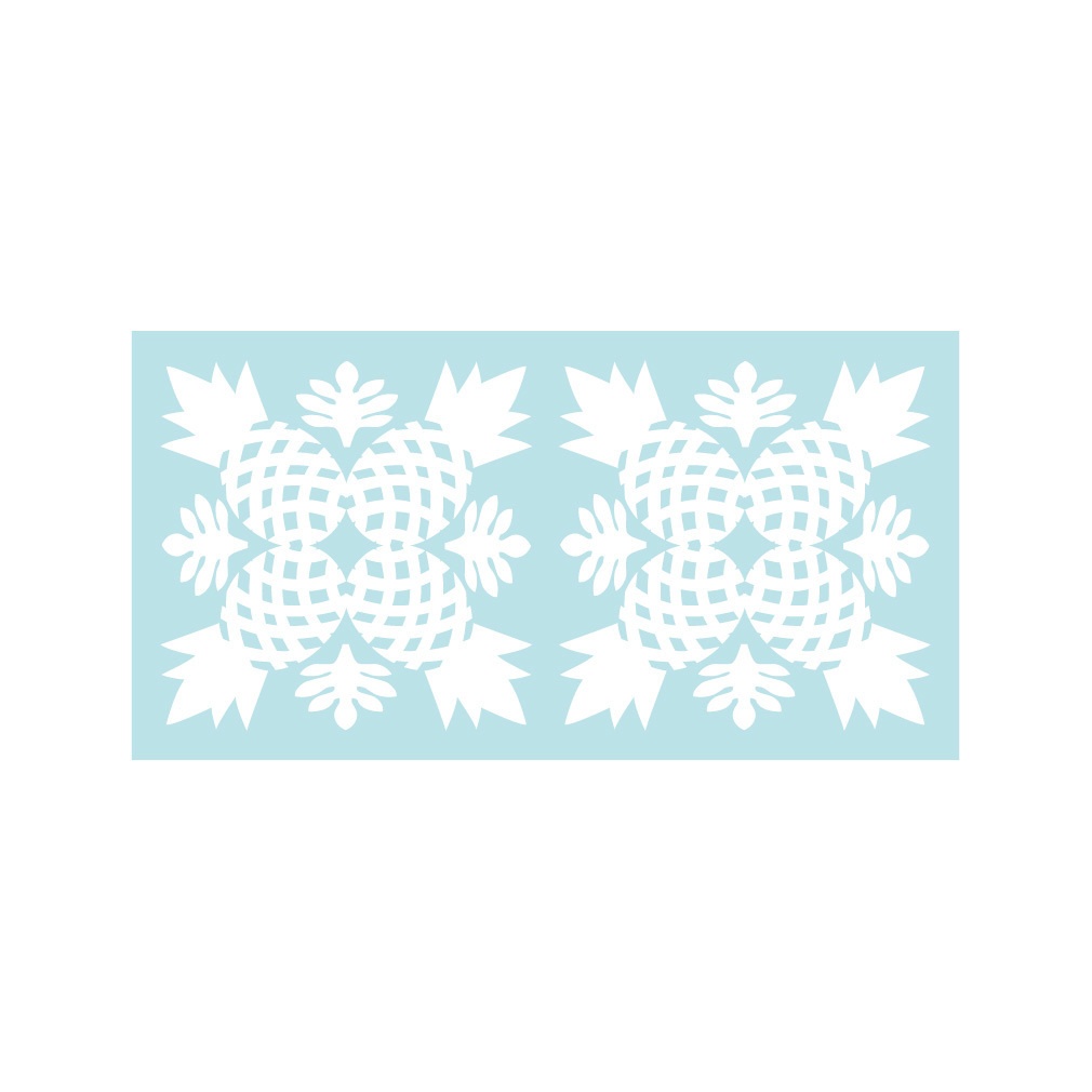 ステッカー ハワイアンキルト柄2(2片)