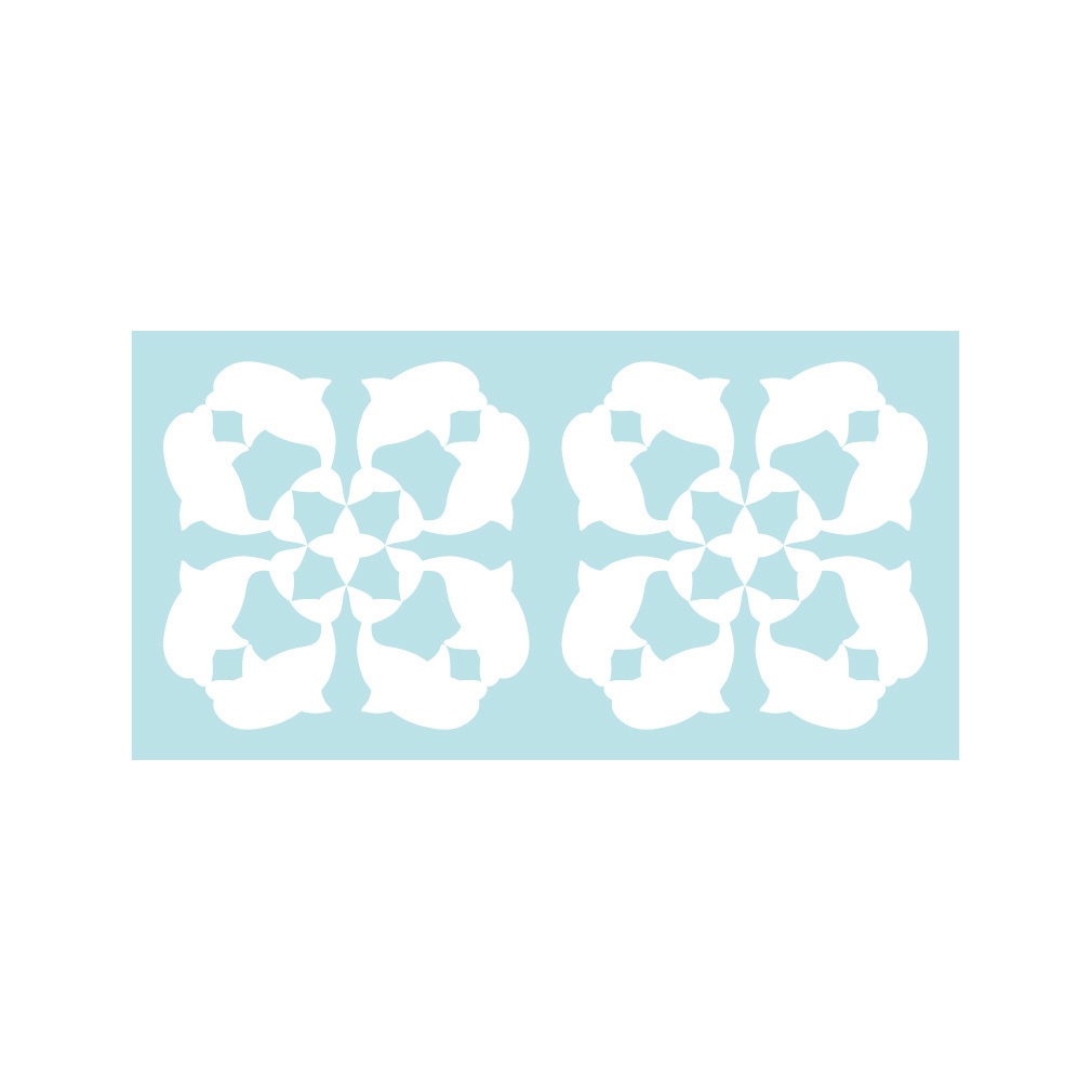 ステッカー ハワイアンキルト柄5(2片)