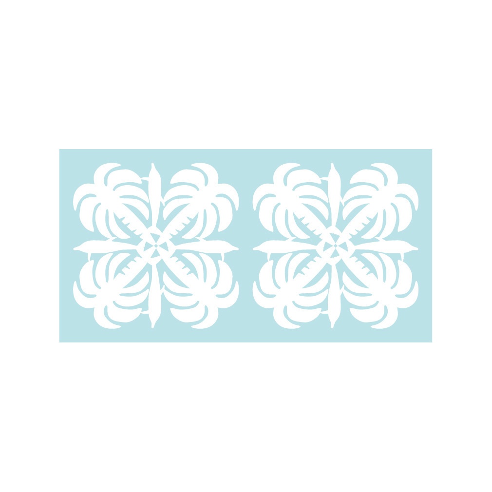 ステッカー ハワイアンキルト柄6(2片)