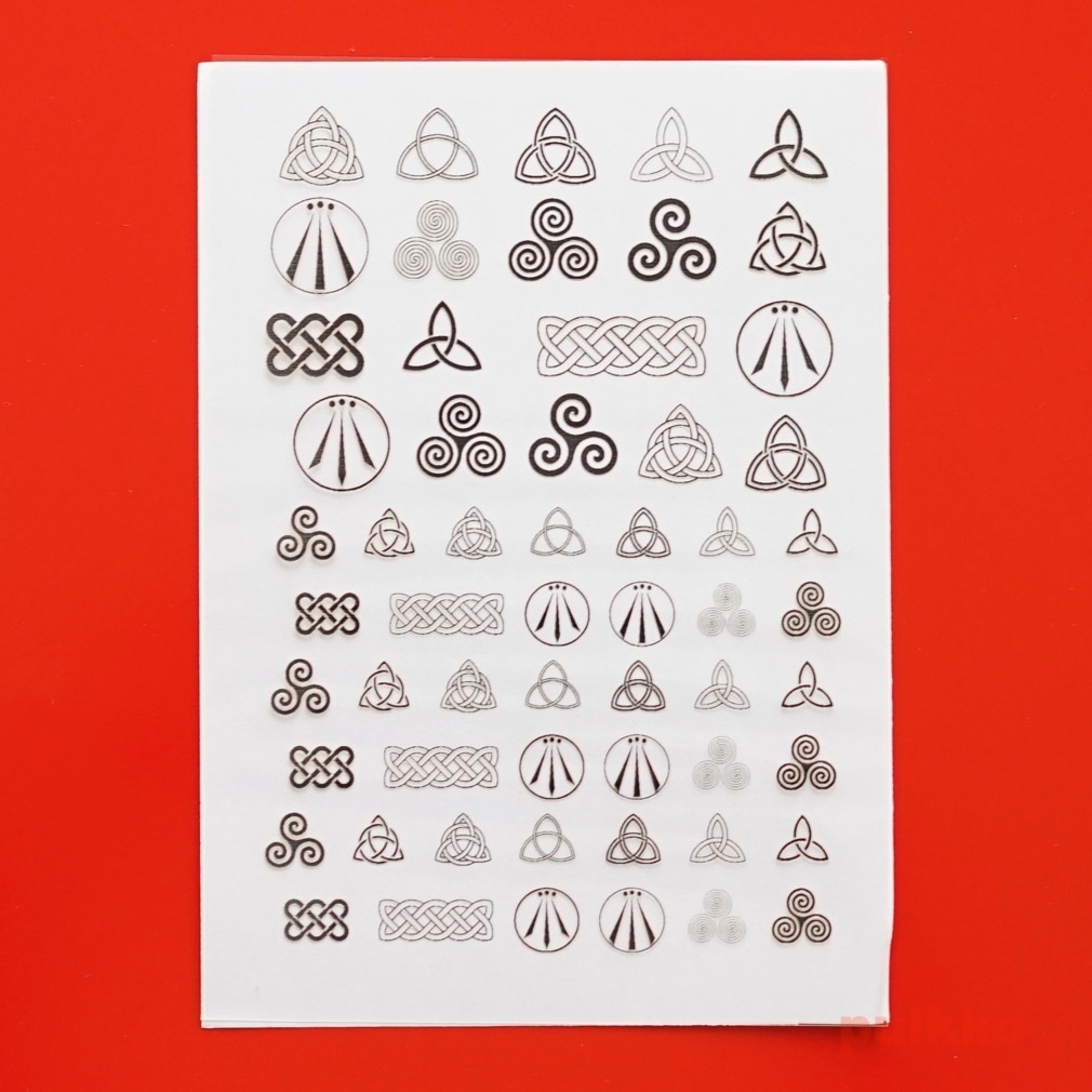 ケルティックシンボル 箔押し レジン封入用フィルム