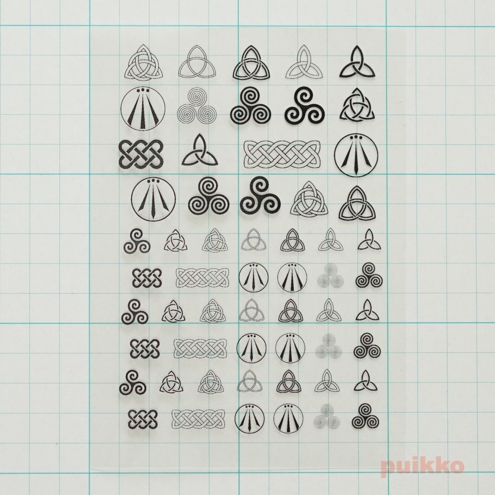 ケルティックシンボル レジン封入用フィルム