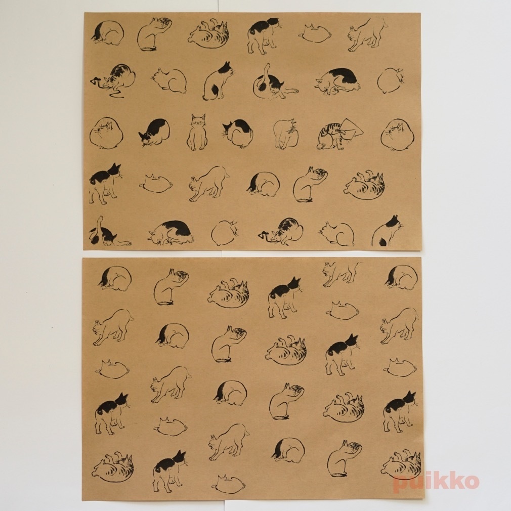 紙製ブックカバー 広重「浮世画譜」猫