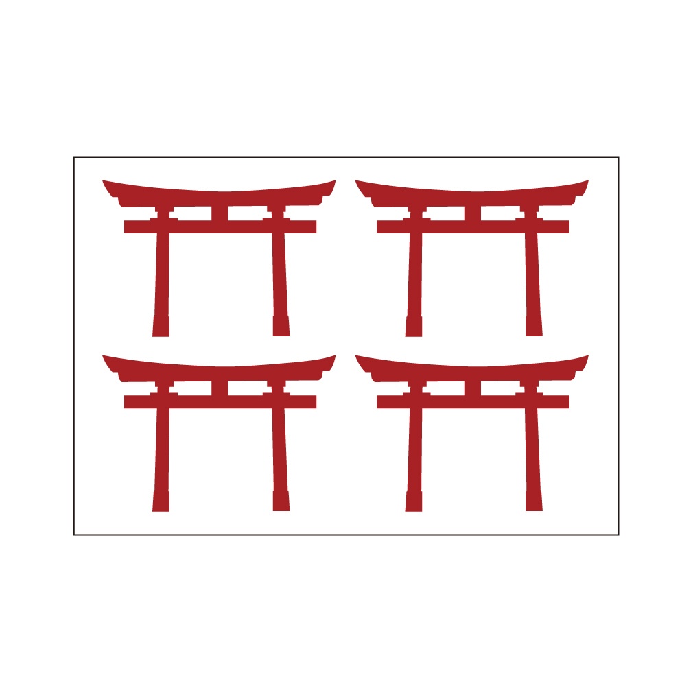 ステッカー 鳥居・小(4片)