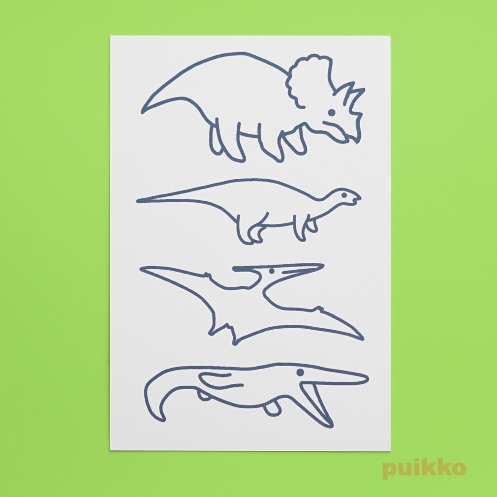 アイロン転写シール かわいい恐竜1 Puikko Booth