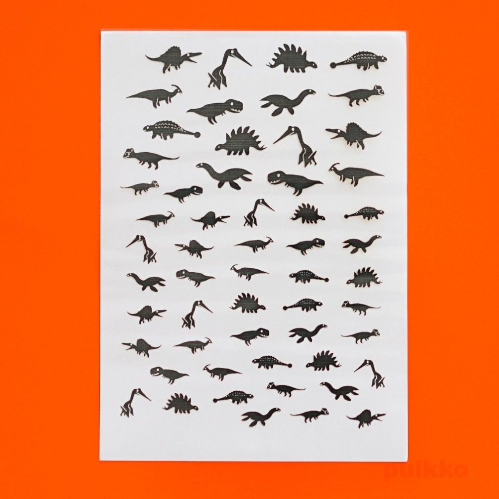 かわいい恐竜2 箔押し レジン封入用フィルム