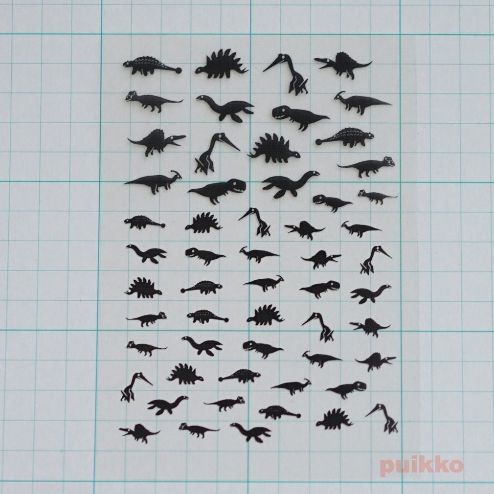 かわいい恐竜2 レジン封入用フィルム