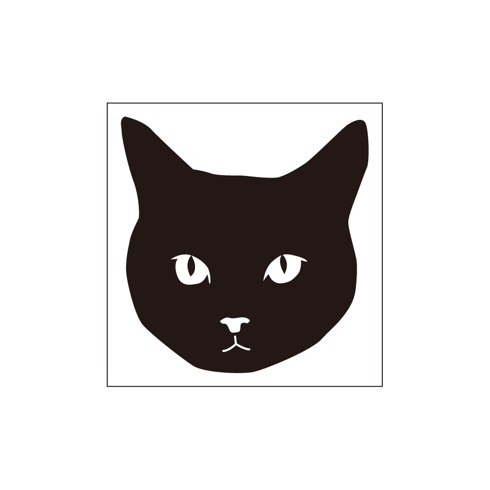 ステッカー　猫の顔2