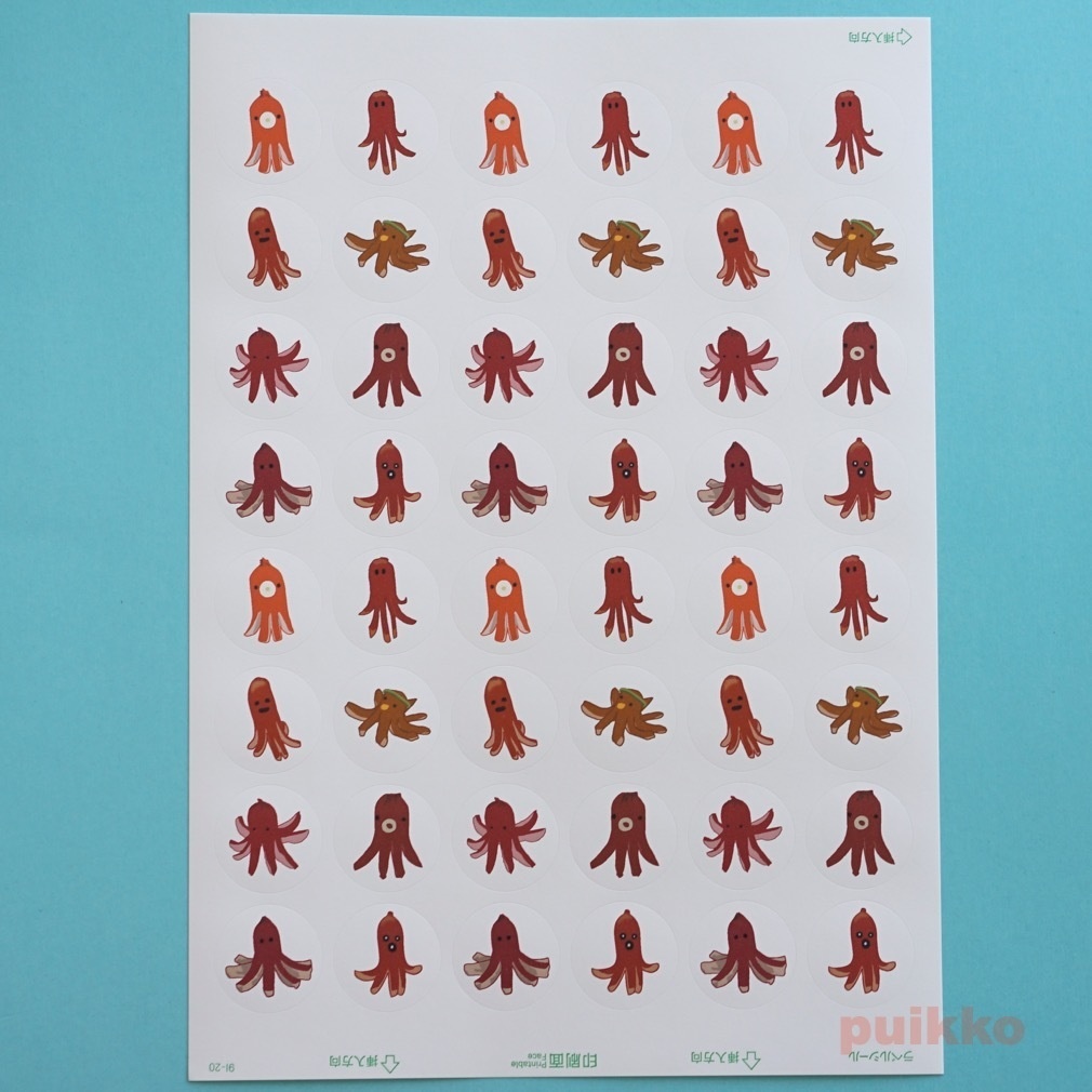 丸シール30mm タコさんウインナー