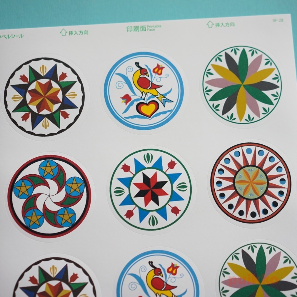 丸シール60mm ダッチカントリー ヘックスサイン