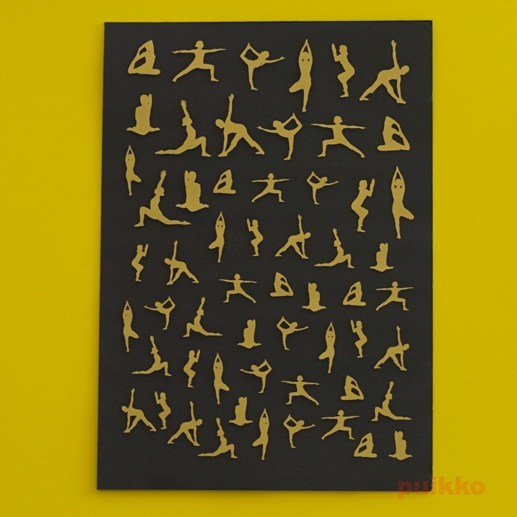 ヨガ 箔押し レジン封入用フィルム