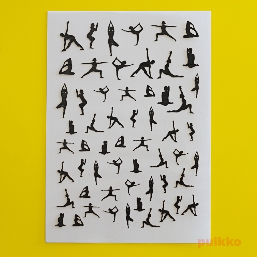 ヨガ 箔押し レジン封入用フィルム