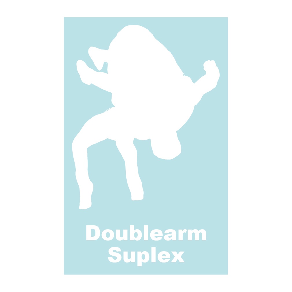 プロレス技ステッカー ダブルアームスープレックス