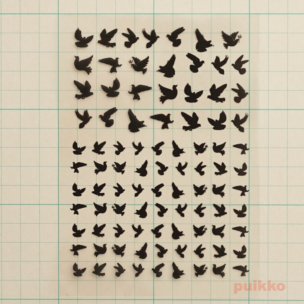 飛んでいる鳩 レジン封入用フィルム