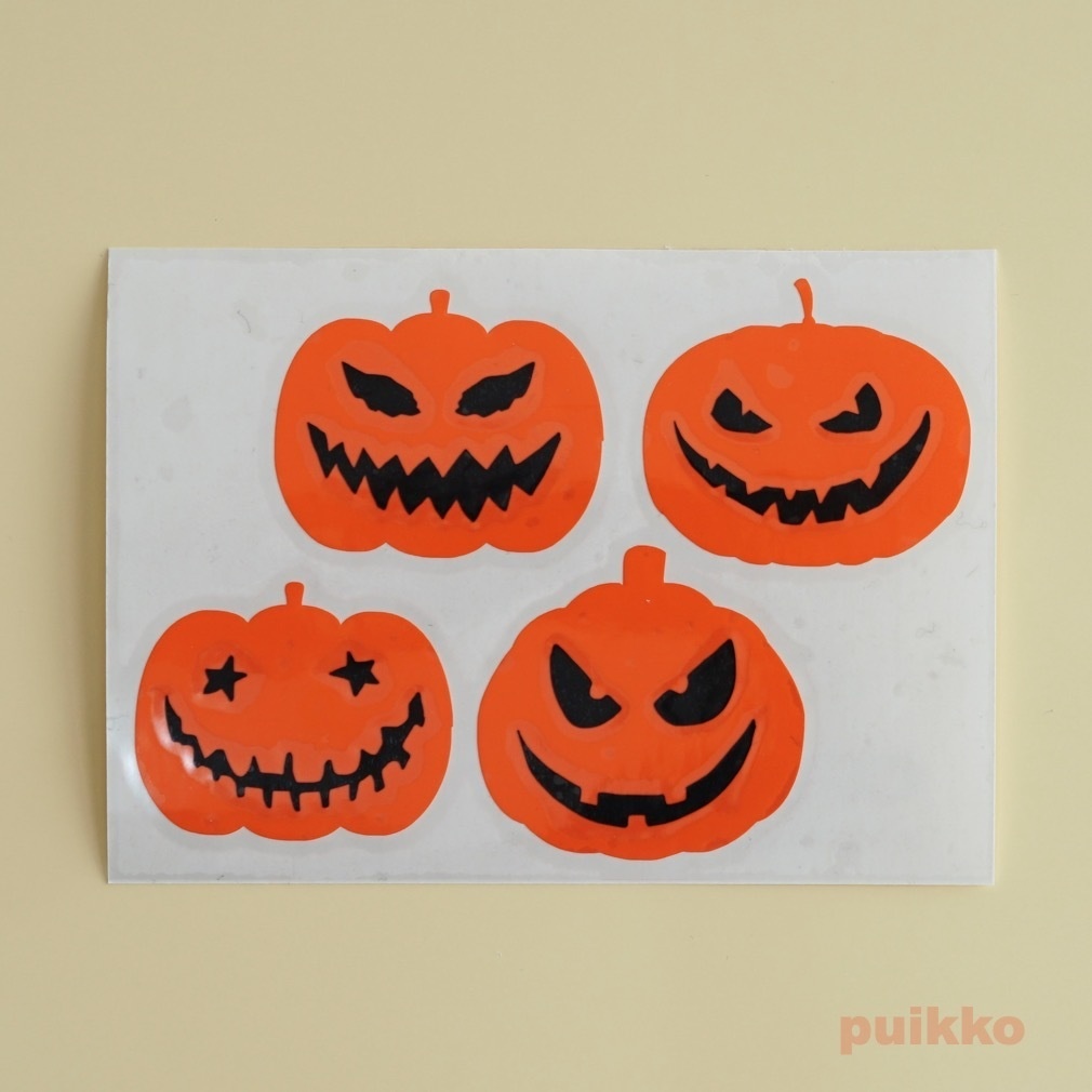ステッカー ハロウィン かぼちゃ4 重ね貼りタイプ Puikko Booth