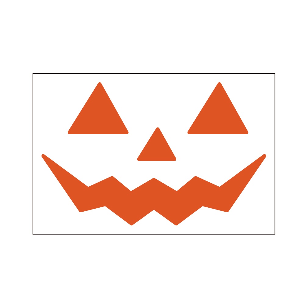 ステッカー ハロウィン カボチャ顔6