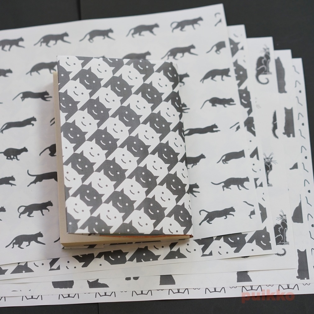 紙製ブックカバー 猫柄1