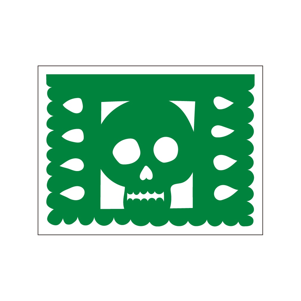 パペルピカド風ステッカー ドクロ1