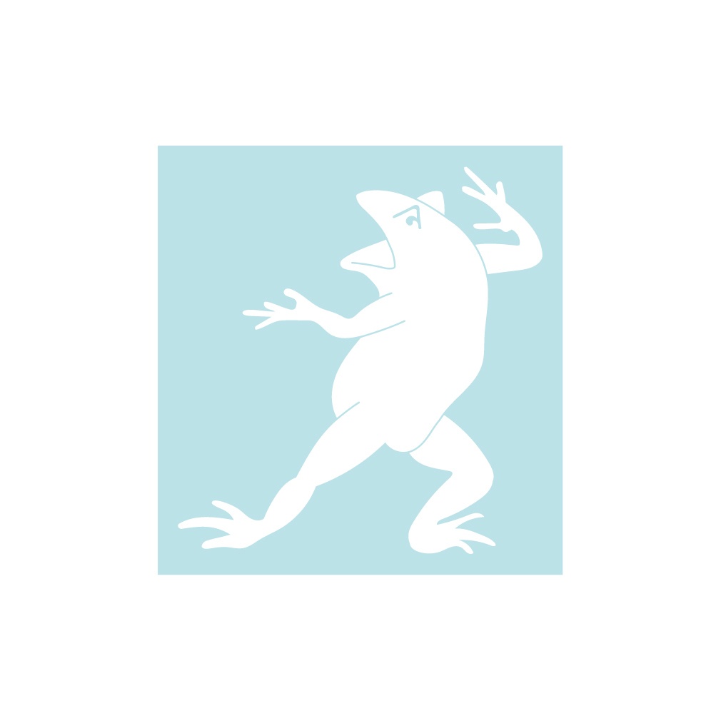 ステッカー 「鳥獣戯画」カエル