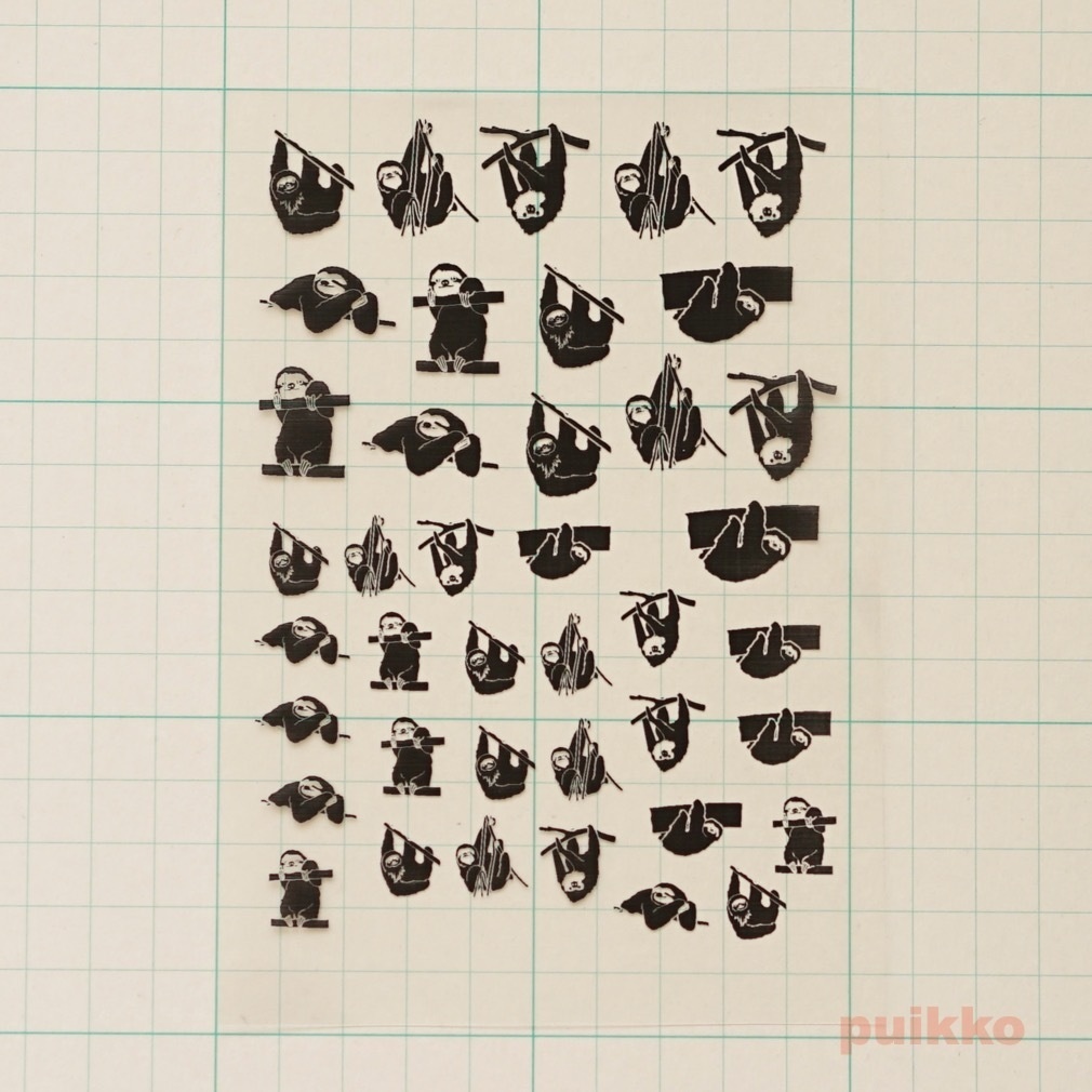 ナマケモノ レジン封入用フィルム