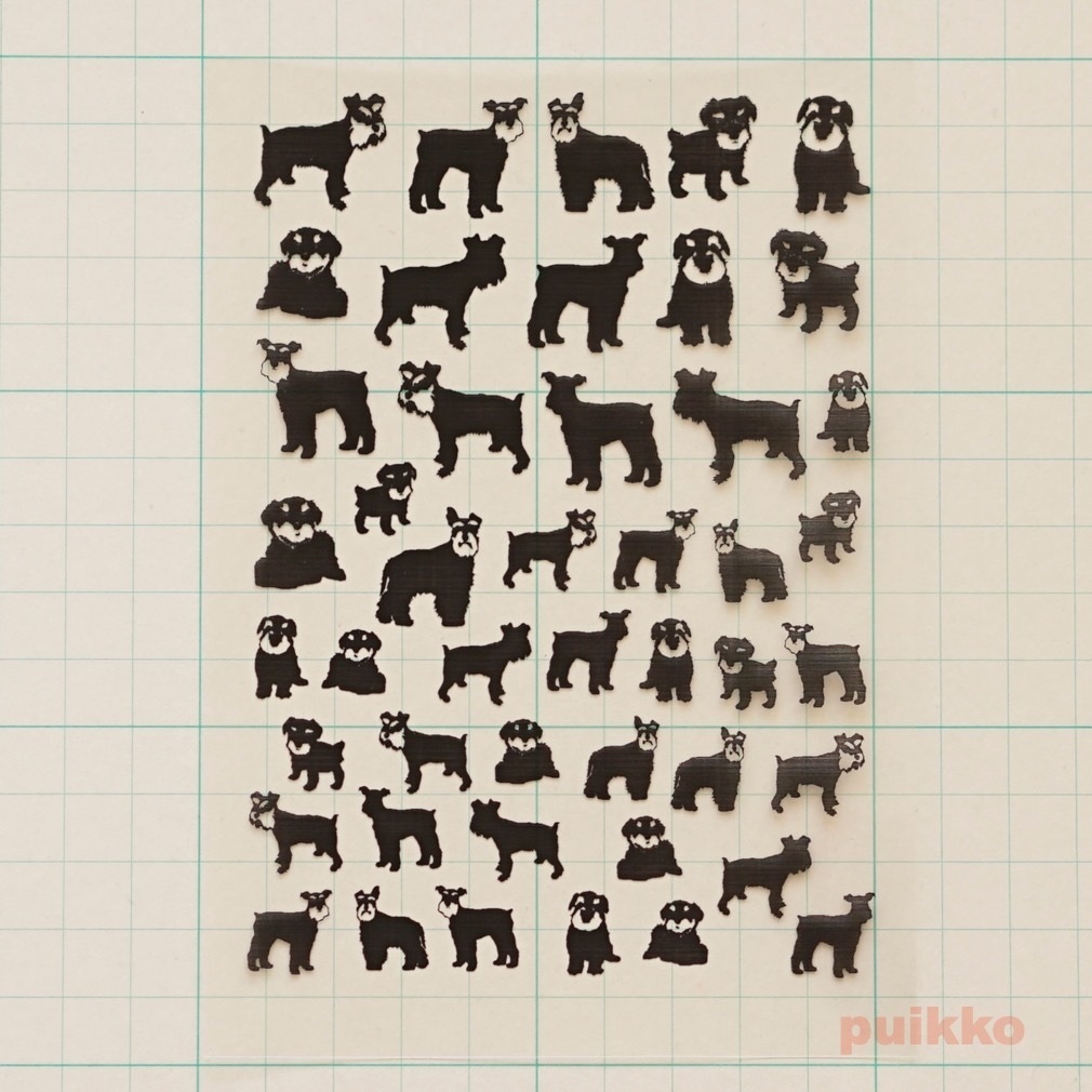 ミニチュア・シュナウザー レジン封入用フィルム