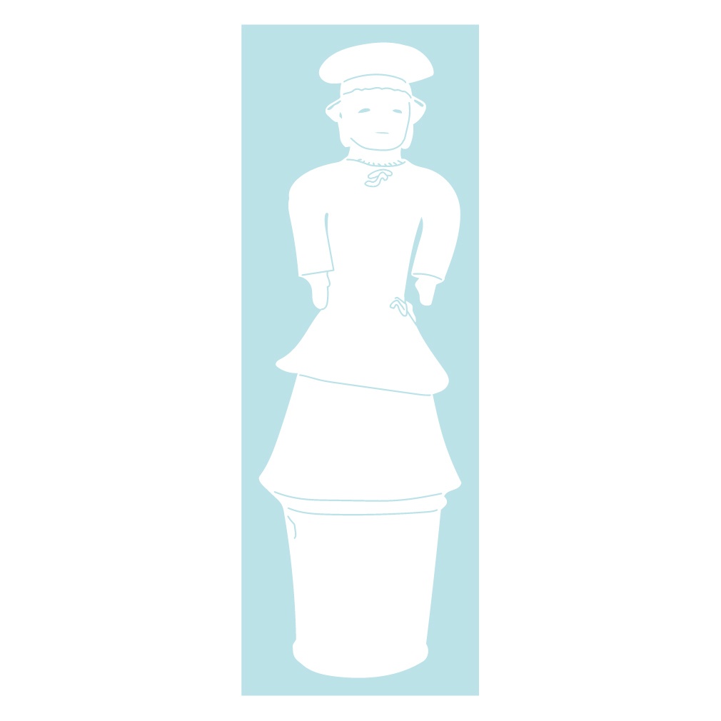 ステッカー 埴輪 盛装女子