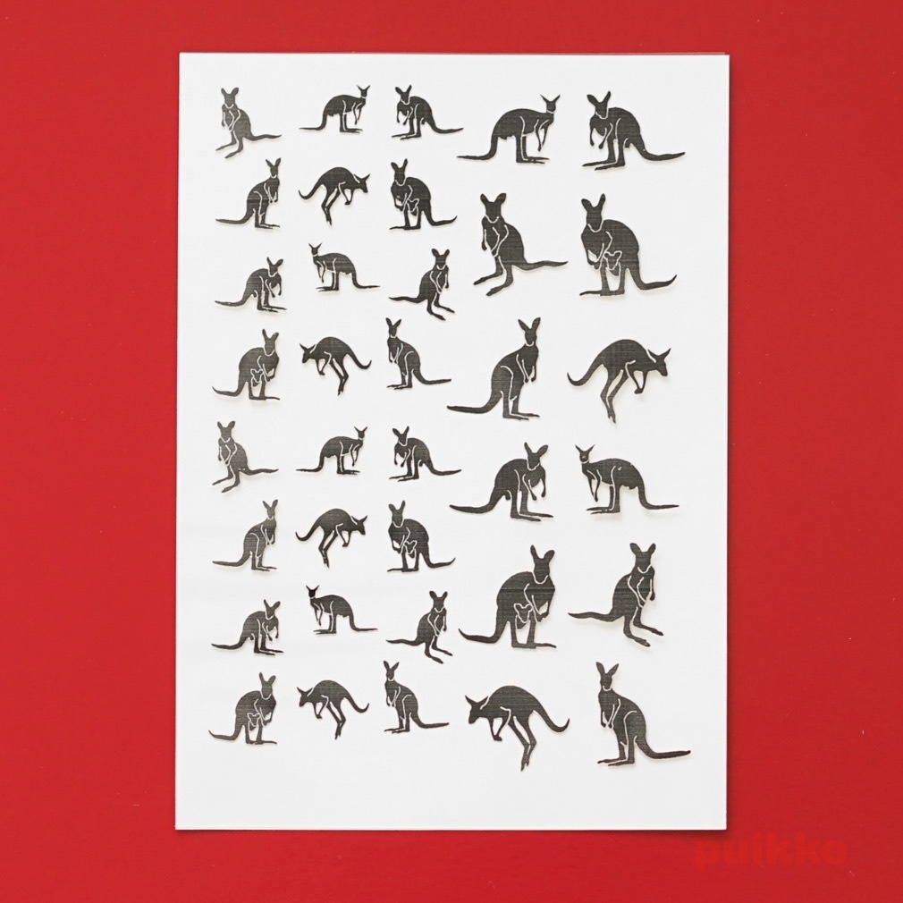 レジン封入用フィルム カンガルー 箔押し