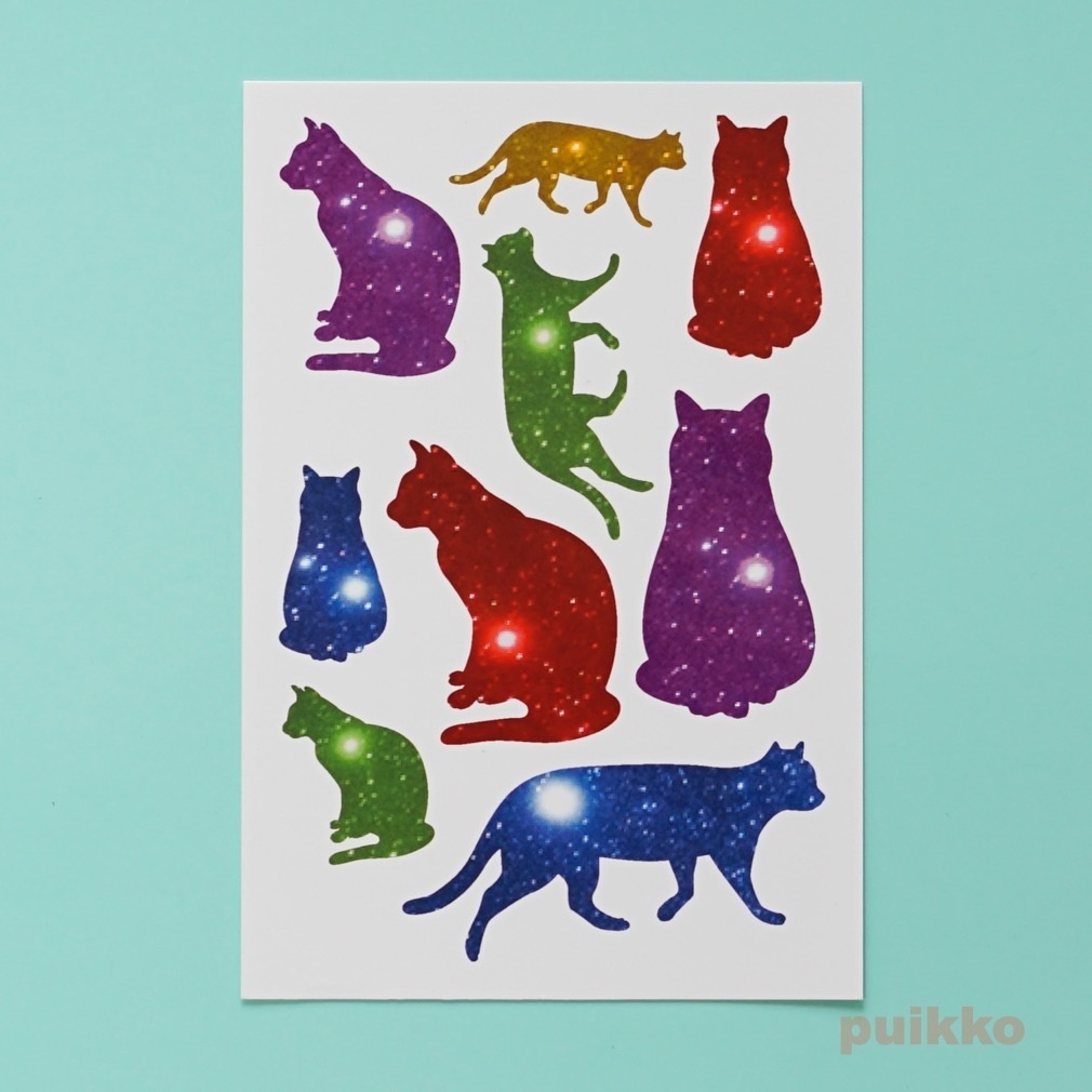 タトゥーシール　宇宙柄の猫2