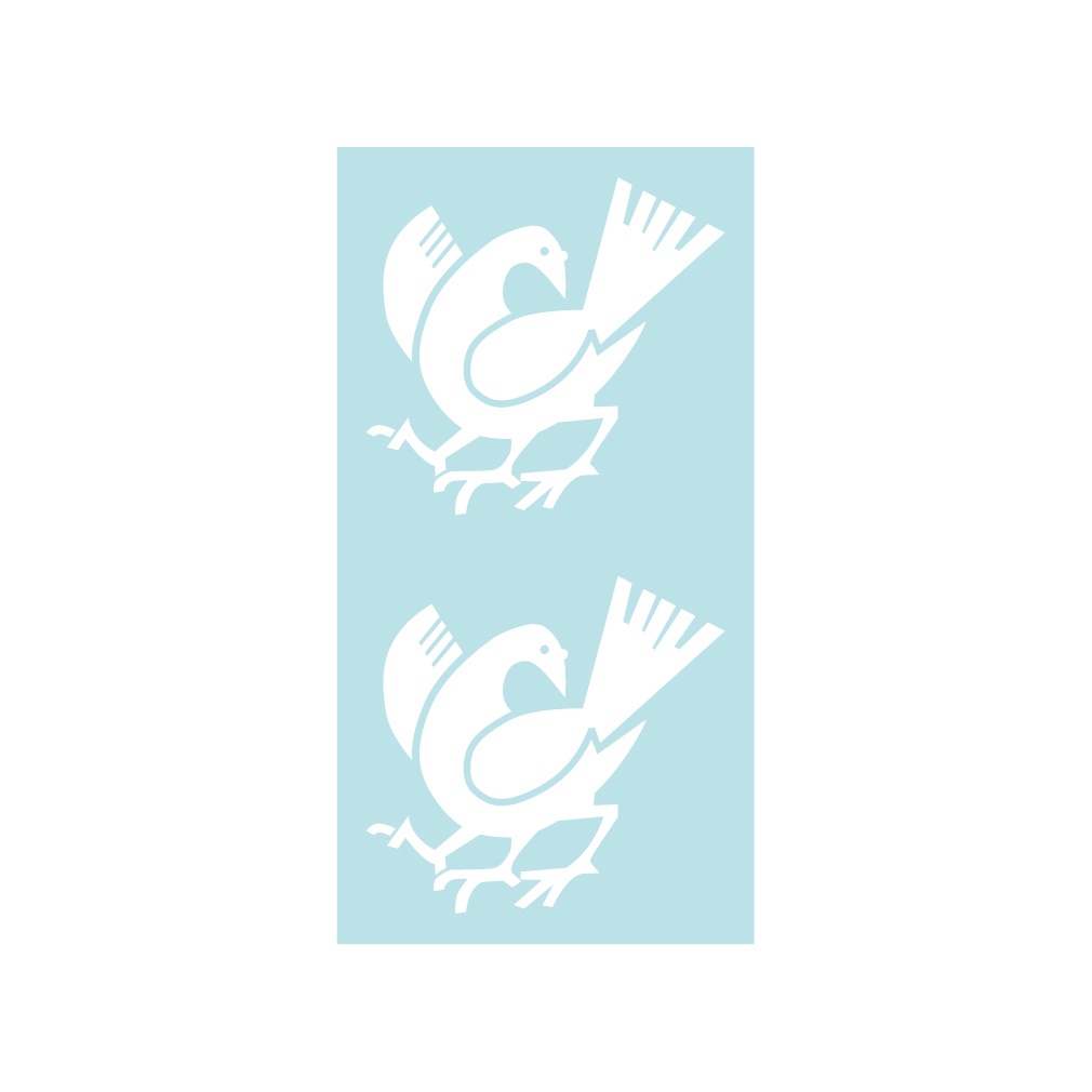 家紋ステッカー 八咫烏・小(2片)