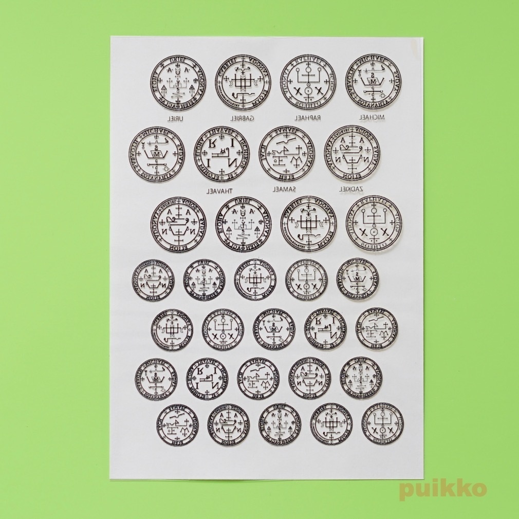 レジン封入用フィルム 七大天使のシジル ver.3 箔押し