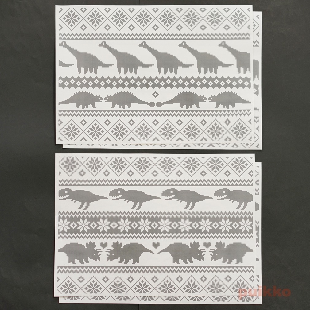 紙製ブックカバー ノルディック柄 恐竜