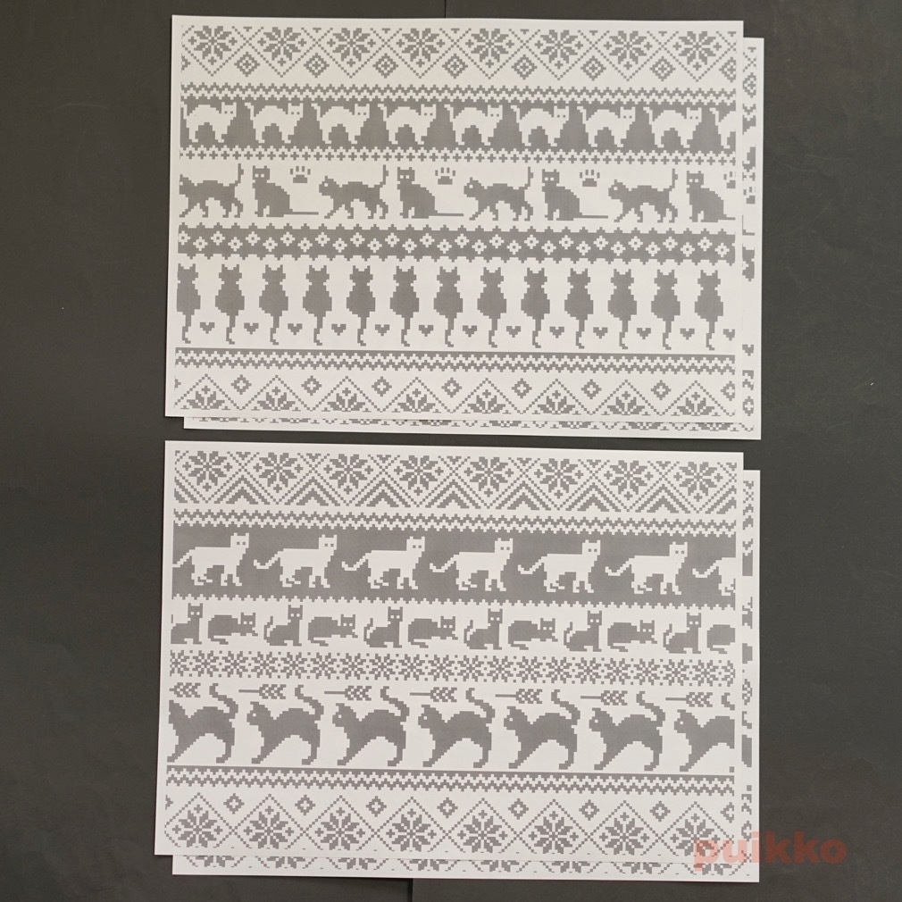 紙製ブックカバー ノルディック柄 猫