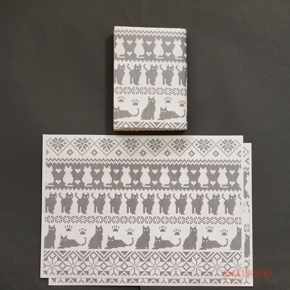 紙製ブックカバー ノルディック柄 猫