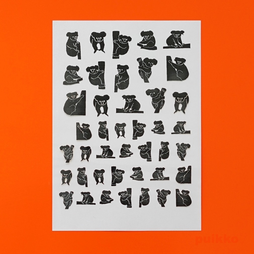 レジン封入用フィルム コアラ 箔押し