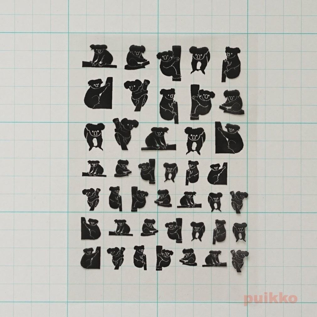 レジン封入用フィルム コアラ