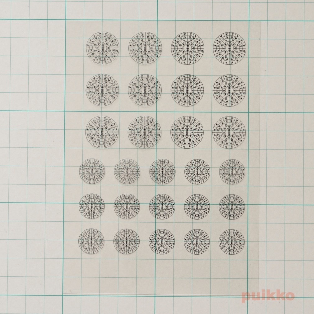 レジン封入用フィルム フトマニ図