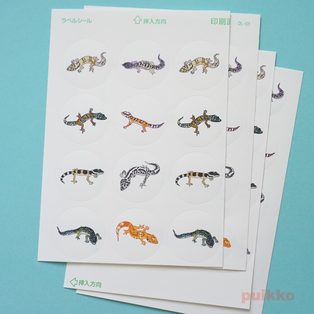 丸シール30mm レオパードゲッコー