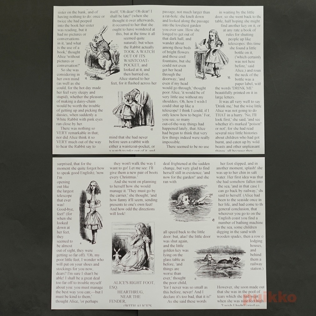 紙製ブックカバー 「不思議の国のアリス」3